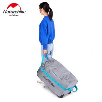 3 299 р. Сумка дорожная Naturehike А027, с колесами,110 л., серая  nh18x027-l-lg  с доставкой в г. Пермь. Увеличить фотографию 7