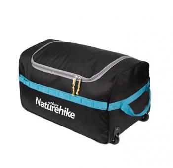 3 299 р. Сумка дорожная Naturehike А027, с колесами,110 л., черная  nh18x027-l-lb  с доставкой в г. Пермь. Увеличить фотографию 1