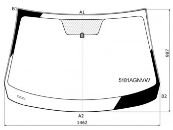 7 699 р. Стекло лобовое (Молдинг) Mazda 3 13-19  Axela 13-19 FUYAO 5181AGNVW  с доставкой в г. Пермь. Увеличить фотографию 1