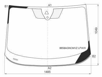 13 799 р. Стекло лобовое (Камера Датчик дождя Молдинг) Volkswagen ID.4 20-  ID.5 21- XYG 8658AGNCMVZ LFW/X  с доставкой в г. Пермь. Увеличить фотографию 1