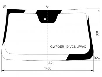 10 899 р. Стекло лобовое (Датчик дождя 4D PICK UP) Great Wall Poer 21- XYG GWPOER-19-VCS LFW/X  с доставкой в г. Пермь. Увеличить фотографию 1