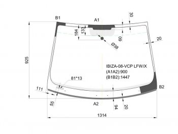 8 599 р. Стекло лобовое (Молдинг) SEAT Ibiza 08-17 XYG IBIZA-08-VCP LFW/X  с доставкой в г. Пермь. Увеличить фотографию 1