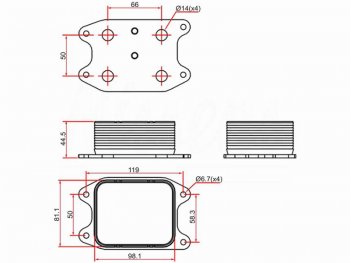 4 199 р. Радиатор масляный AUDI A1 10-A3 12-A4 15-A5 16-Q2 16-Q3 11-SKODA FABIA 14-OCTAVIA 13-RAPID 1 SAT ST-04E117021C  с доставкой в г. Пермь. Увеличить фотографию 1