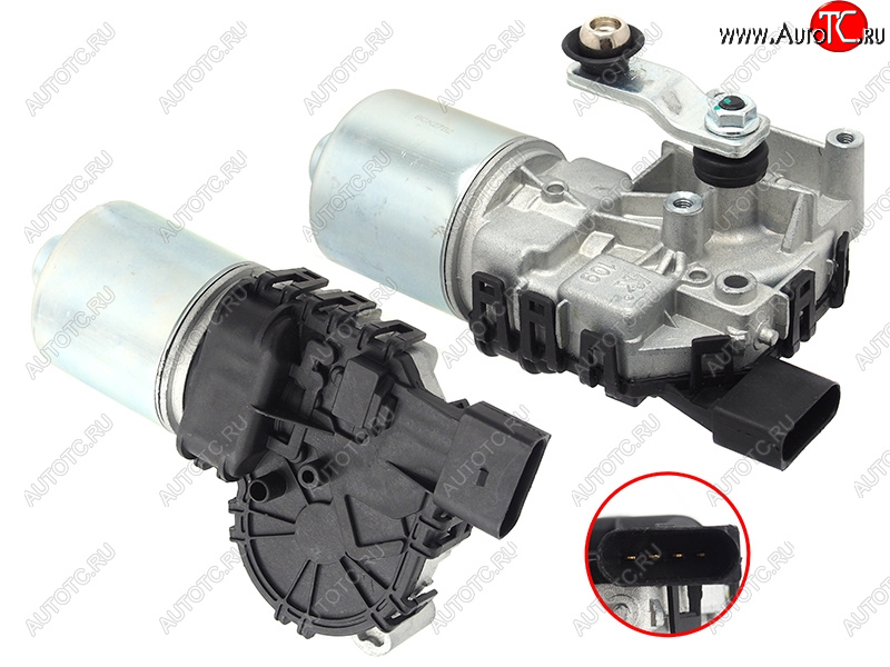 3 399 р. Мотор трапеции стеклоочистителя SKODA RAPID 13-2020-FABIA 15-VW POLO20-SEAT TOLEDO 13-19 SAT ST-299-0013  с доставкой в г. Пермь
