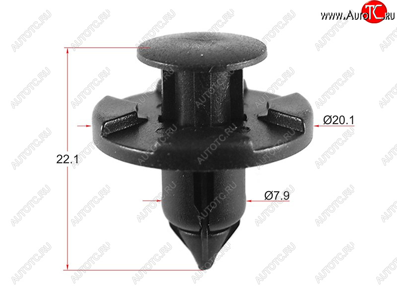 13 р. Клипса защиты бампера NISSANMITSUBISHIHONDA (1 шт.) SAT ST-KJ-826  с доставкой в г. Пермь