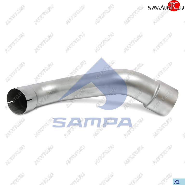 3 499 р. Труба глушителя промежуточная MERCEDES Axor SAMPA SAMPA 010.2284  с доставкой в г. Пермь