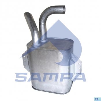 Глушитель MERCEDES Atego 712-1517 дв.OM904LA прямоугольный SAMPA SAMPA 010.455