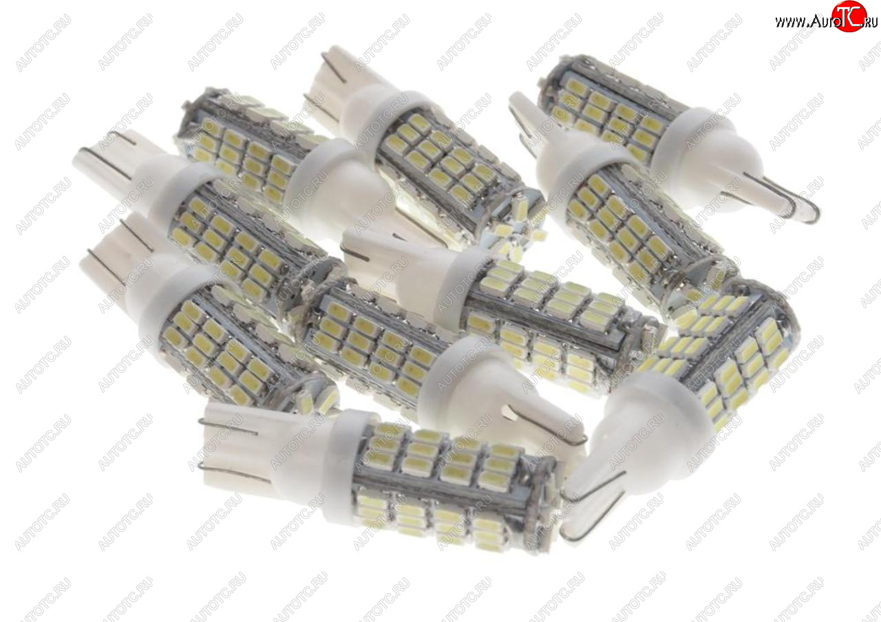75 р. Лампа светодиодная 12V W5W T10 W2.1x9.5d 6000K 54 SMD 3258 White MEGA ELECTRIC MEGA ELECTRIC 010854w  с доставкой в г. Пермь