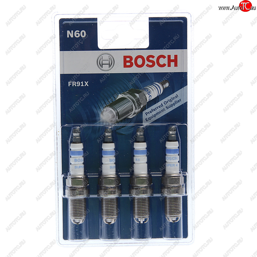 1 429 р. Свеча зажигания FR91X SUPER-4 комплект BOSCH BOSCH 0242222804  с доставкой в г. Пермь