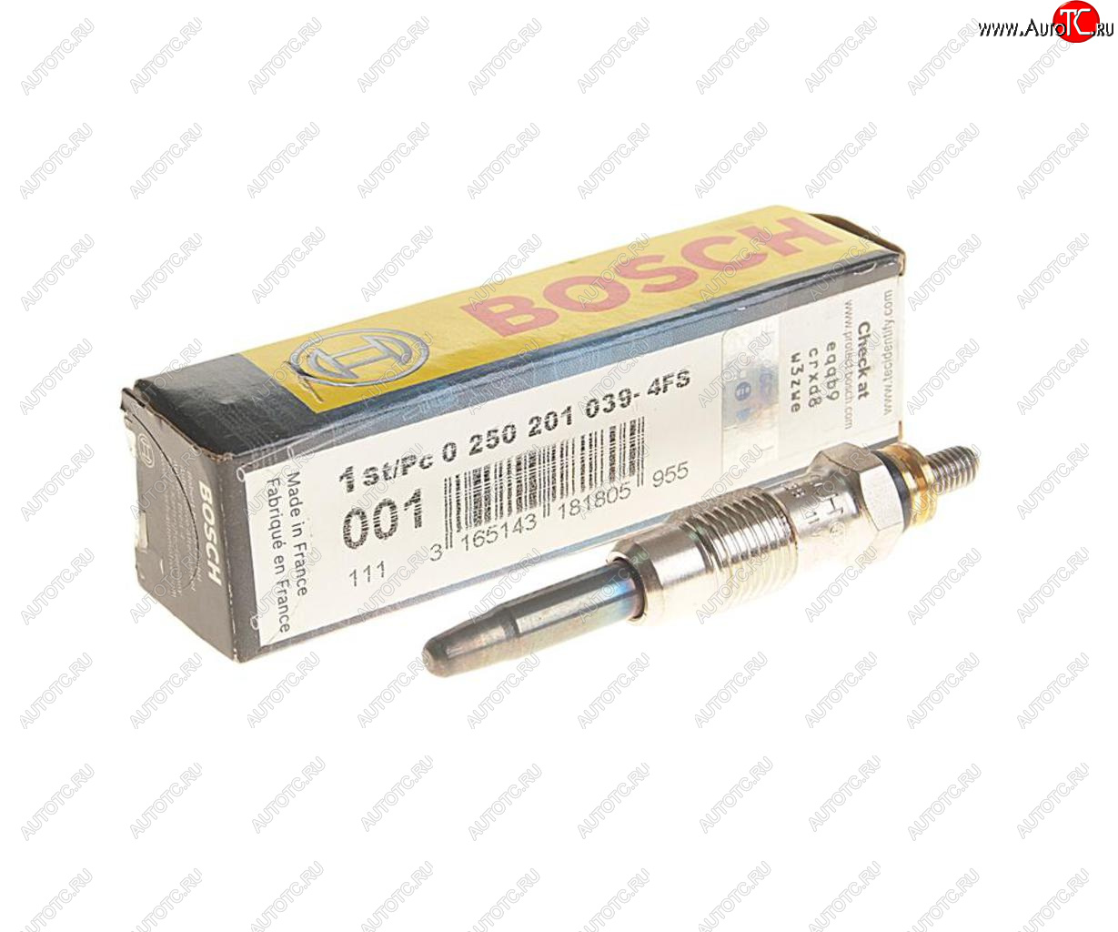 999 р. Свеча накаливания BOSCH BOSCH 0250201039  с доставкой в г. Пермь