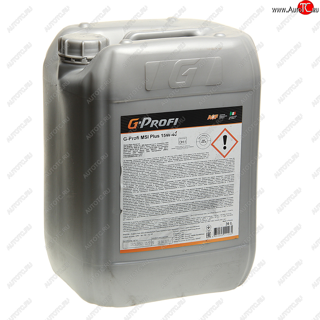 6 999 р. Масло дизельное G-PROFI MSI Plus CI-4E7E5 15W40 псинт.20л G-ENERGY GAZPROMNEFT 0253130340  с доставкой в г. Пермь