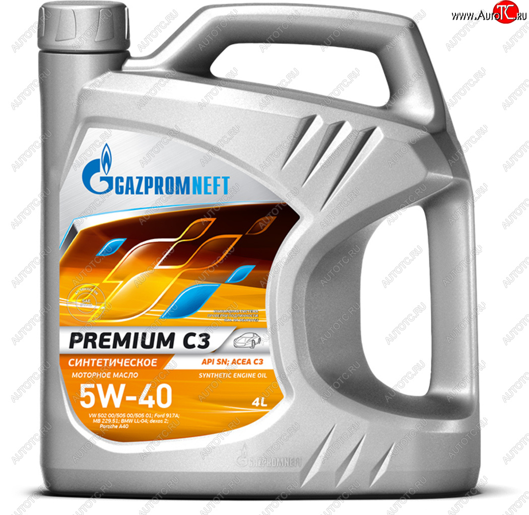 3 079 р. Масло моторное Premium C3SN 5W40 синт.4л GAZPROMNEFT GAZPROMNEFT 0253142233  с доставкой в г. Пермь