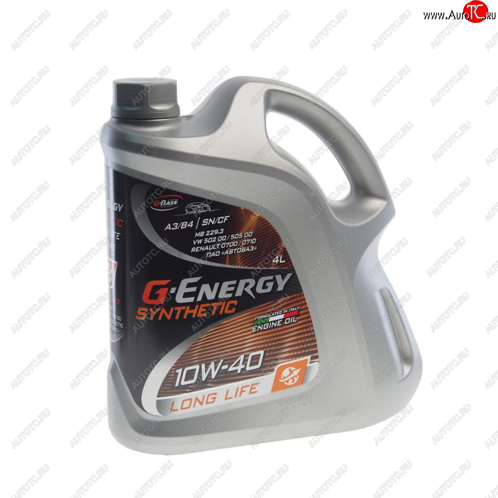 2 199 р. Масло моторное Synthetic Long Life SNCFA3B4 10W40 синт.4л G-ENERGY GAZPROMNEFT 0253142395  с доставкой в г. Пермь