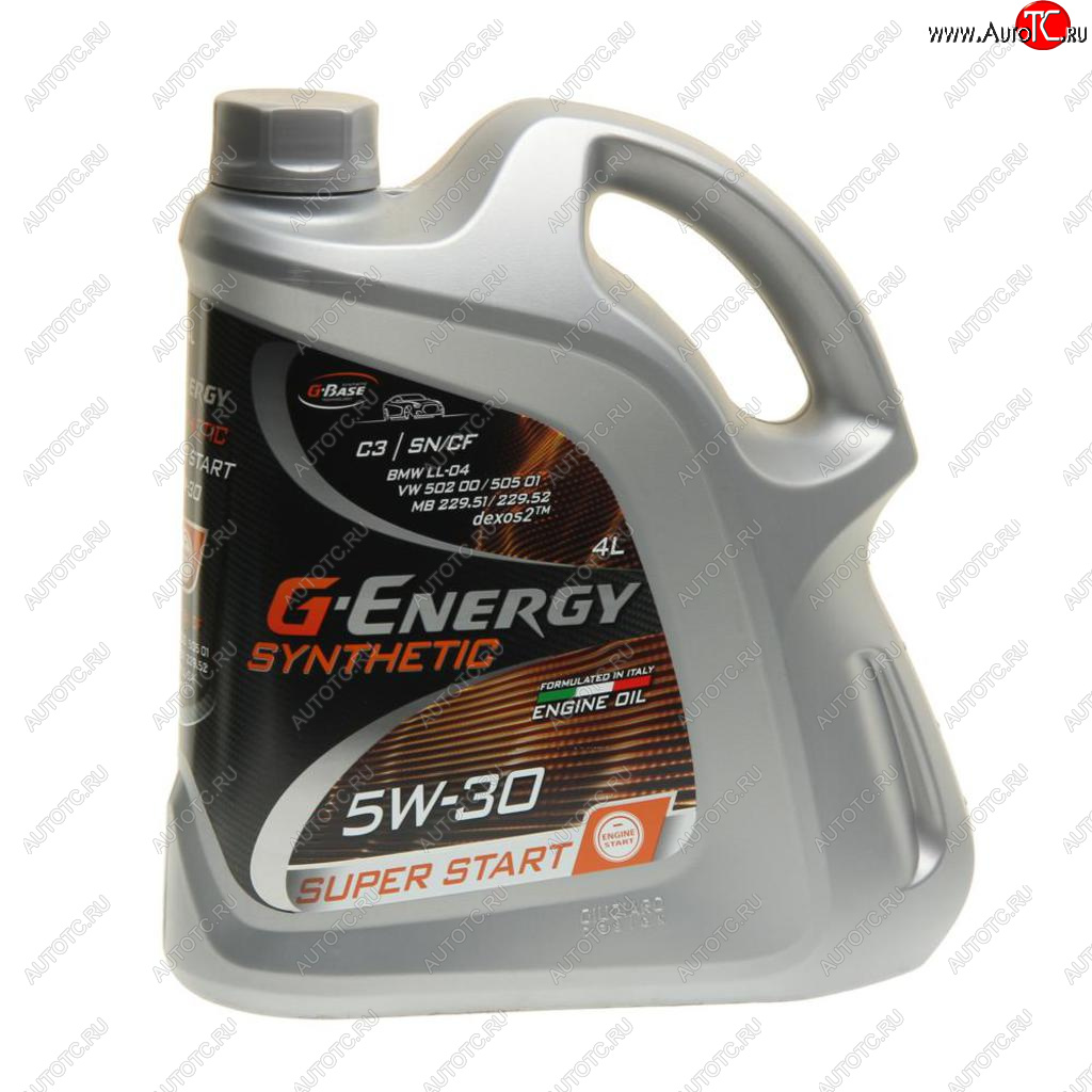 2 499 р. Масло моторное Synthetic Super Start SPC2C3 5W30 синт.4л G-ENERGY GAZPROMNEFT 0253142400  с доставкой в г. Пермь
