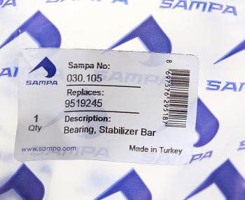 879 р. Втулка стабилизатора VOLVO FH переднегозаднего (57.5x10088x95мм) SAMPA SAMPA 030.105  с доставкой в г. Пермь. Увеличить фотографию 2