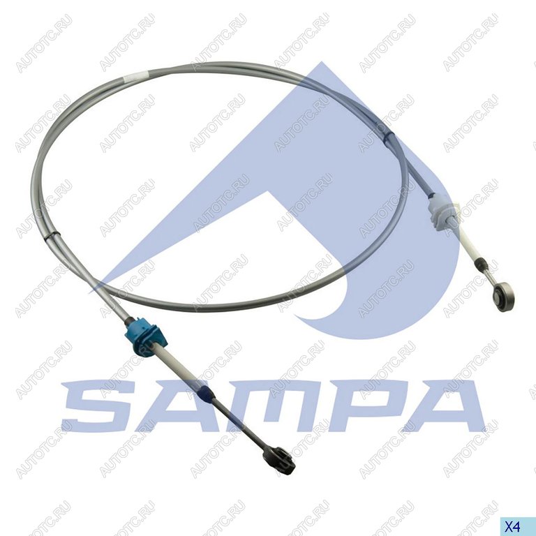 4 749 р. Трос КПП VOLVO FM,FMX L=2890мм серый SAMPA SAMPA 033.461  с доставкой в г. Пермь