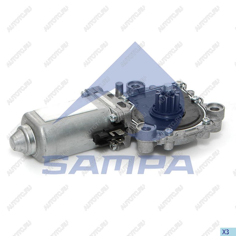 2 599 р. Мотор-редуктор стеклоподъемника SCANIA VOLVO левый SAMPA SAMPA 034.156  с доставкой в г. Пермь