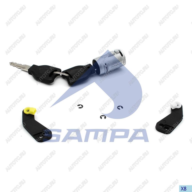 519 р. Личинка RENAULT Midlum замка двери (1 личинка,2 ключа) SAMPA SAMPA 034.265  с доставкой в г. Пермь