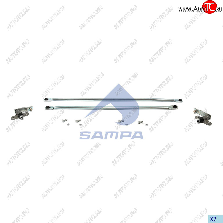 2 779 р. Тяга SCANIA 4 series трапеции стеклоочистителя комплект (2шарнира,2тяги) SAMPA SAMPA 040.842  с доставкой в г. Пермь
