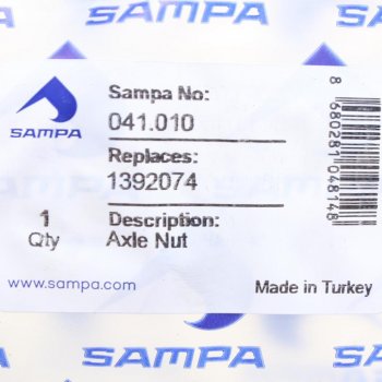 749 р. Гайка SCANIA ступицы задней левая (M82x2) SAMPA SAMPA 041.010  с доставкой в г. Пермь. Увеличить фотографию 3