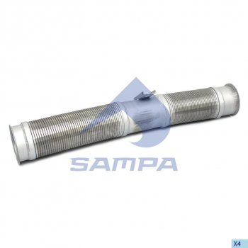 3 099 р. Труба глушителя SCANIA 4 series передняя (с гофрой) SAMPA SAMPA 041.038  с доставкой в г. Пермь. Увеличить фотографию 1