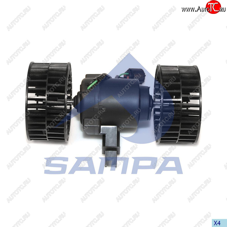 4 399 р. Мотор отопителя SCANIA 4 series (95-) в сборе с крыльчаткой SAMPA SAMPA 042.206  с доставкой в г. Пермь