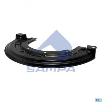 2 299 р. Щиток SCANIA барабана тормозного пылезащитный (на сторону) SAMPA SAMPA 043.217sd  с доставкой в г. Пермь. Увеличить фотографию 1