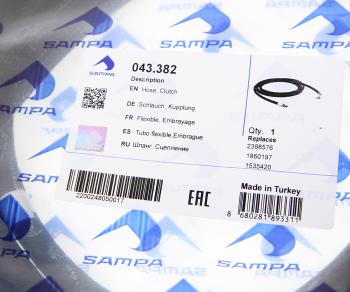 7 199 р. Шланг SCANIA P,G,R,T series ПГУ SAMPA SAMPA 043.382  с доставкой в г. Пермь. Увеличить фотографию 3