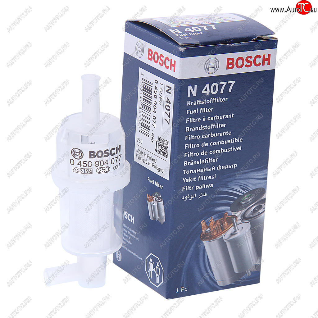 220 р. Фильтр топливный MERCEDES E (W124),G (W460,W463) BOSCH BOSCH 0450904077 BOSCH 0450904077  с доставкой в г. Пермь