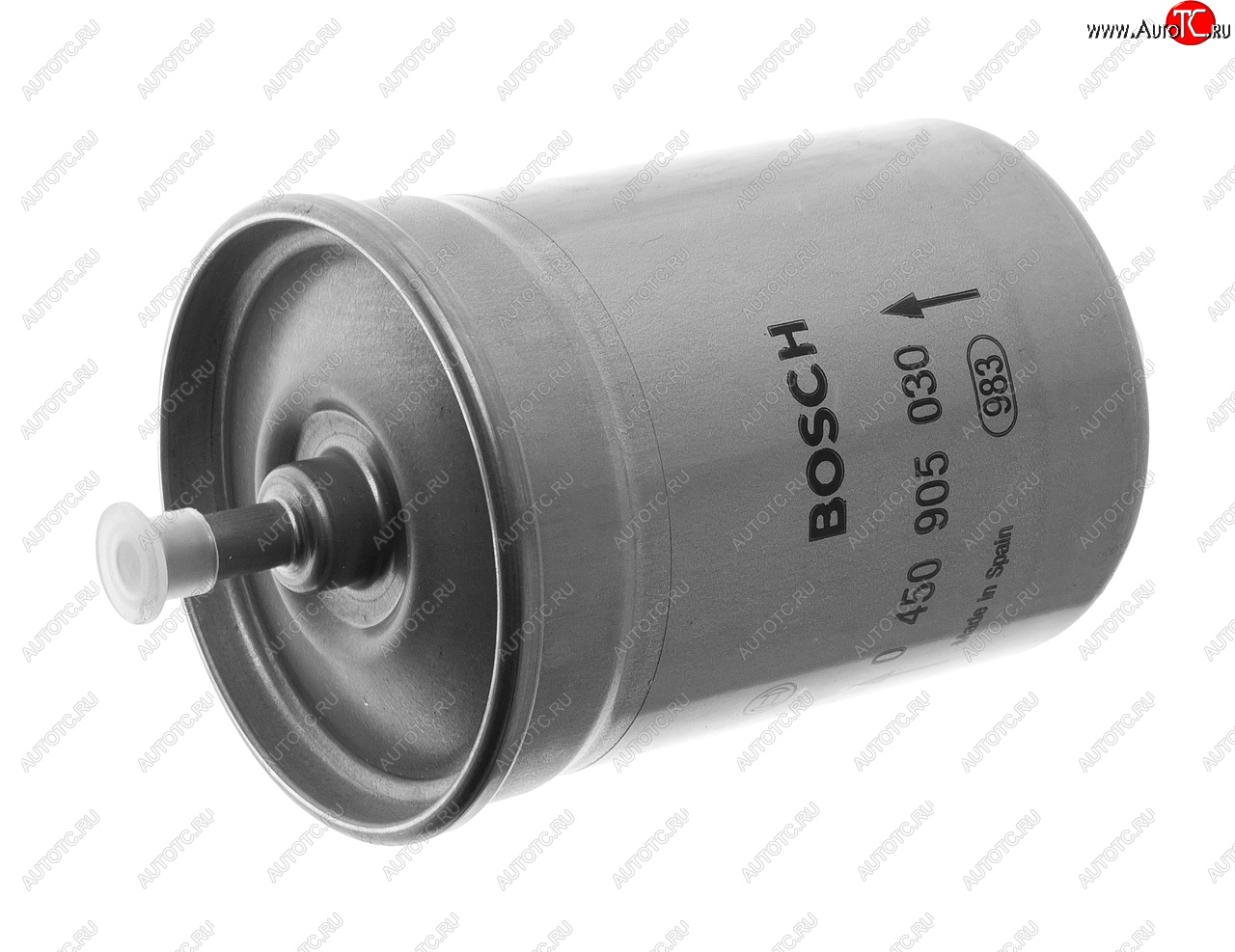 1 289 р. Фильтр топливный ГАЗ-3110i,3302i ЕВРО-3 тонкой очистки (дв.ЗМЗ-406,CHRYSLER 2.4) (хомут) BOSCH BOSCH 0450905030  с доставкой в г. Пермь