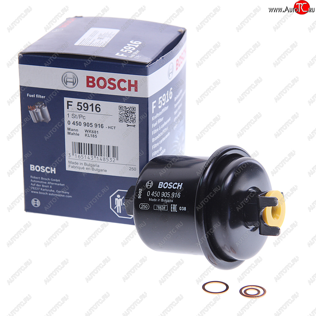 1 349 р. Фильтр топливный HONDA Accord (92-96),Civic (93-96),Legend (91-96) BOSCH BOSCH 0450905916  с доставкой в г. Пермь