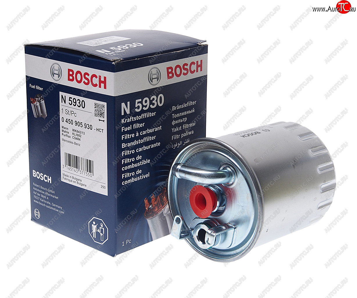 1 239 р. Фильтр топливный MERCEDES Sprinter (00-06),Vito (99-03) BOSCH BOSCH 0450905930  с доставкой в г. Пермь
