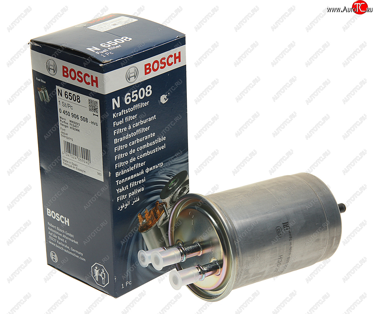 2 299 р. Фильтр топливный FORD Focus (98-04),Mondeo (01-07) BOSCH BOSCH 0450906508  с доставкой в г. Пермь