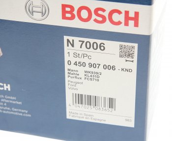 2 139 р. Фильтр топливный PEUGEOT Partner CITROEN Berlingo BOSCH BOSCH 0450907006  с доставкой в г. Пермь. Увеличить фотографию 5