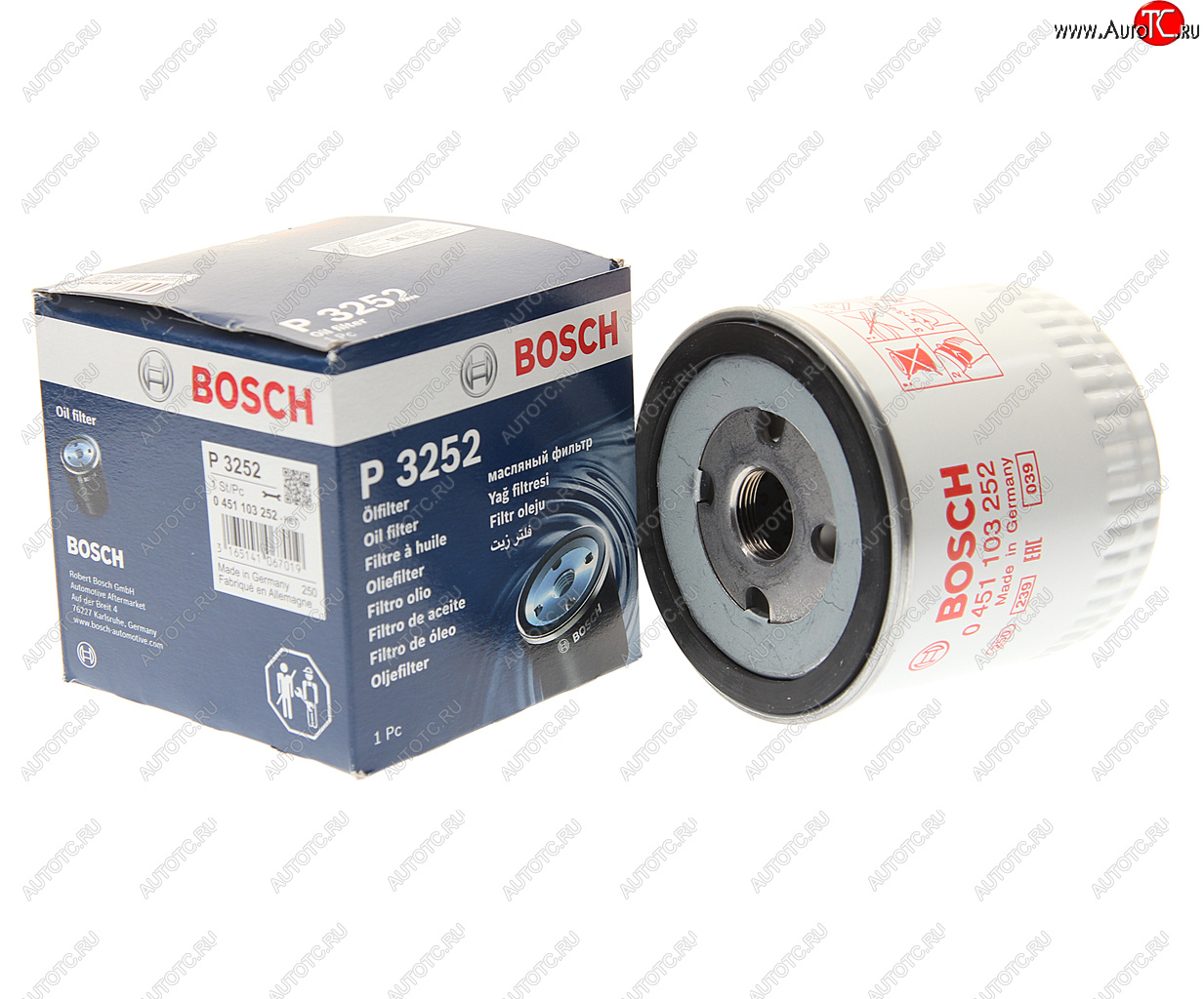 769 р. Фильтр масляный FORD Focus (98-04),Transit (83-) (DTDI) BOSCH BOSCH 0451103252  с доставкой в г. Пермь