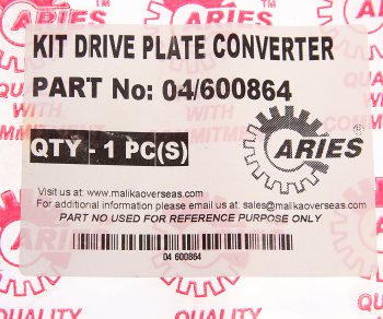 3 379 р. Диск JCB 3CX,4CX гидротрансформатора соединительный (без крепежа) ARIES ARIES 04600864  с доставкой в г. Пермь. Увеличить фотографию 2