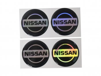 266 р. Эмблема диска колесного NISSAN (6см) комплект 4шт. AUTOSTICKERS 04683041711  с доставкой в г. Пермь. Увеличить фотографию 1