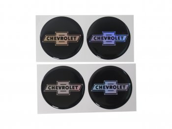 264 р. Эмблема диска колесного CHEVROLET (6см) комплект 4шт. AUTOSTICKERS 04684041728  с доставкой в г. Пермь. Увеличить фотографию 1