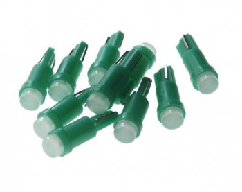 9 р. Лампа светодиодная 12V T5 W2x4.6d COB Green MEGA ELECTRIC MEGA ELECTRIC 05012g  с доставкой в г. Пермь. Увеличить фотографию 1