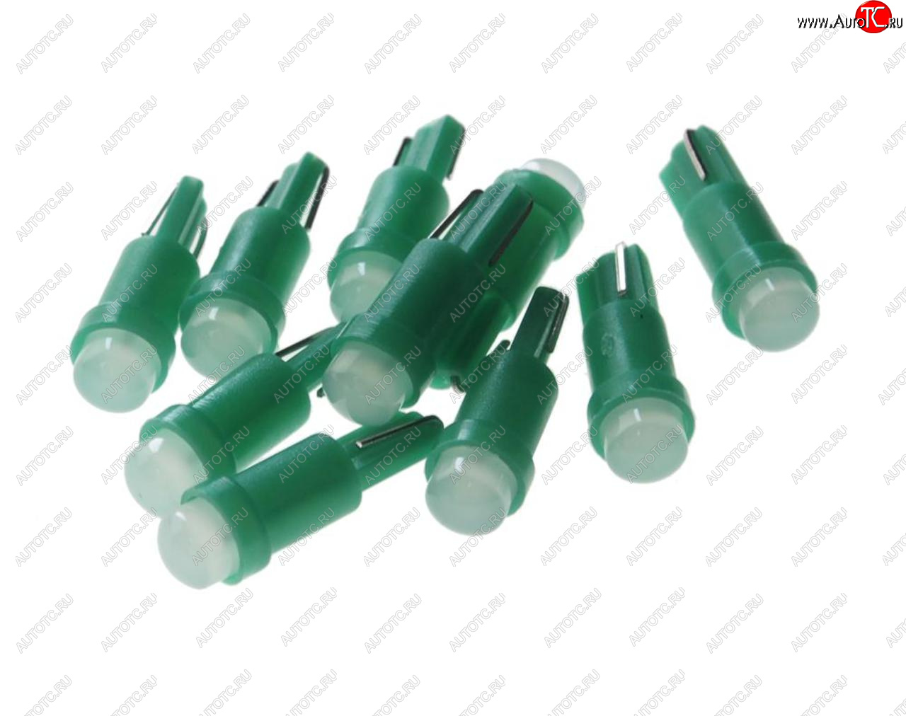 9 р. Лампа светодиодная 12V T5 W2x4.6d COB Green MEGA ELECTRIC MEGA ELECTRIC 05012g  с доставкой в г. Пермь