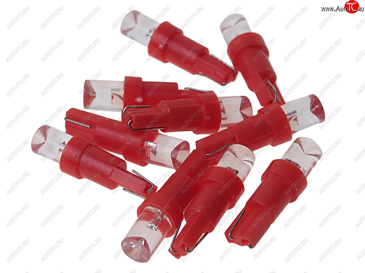 11 р. Лампа светодиодная 12V T5 W2x4.6d с патроном B8.5d 1 LED CONE Red MEGA ELECTRIC MEGA ELECTRIC 050212r  с доставкой в г. Пермь