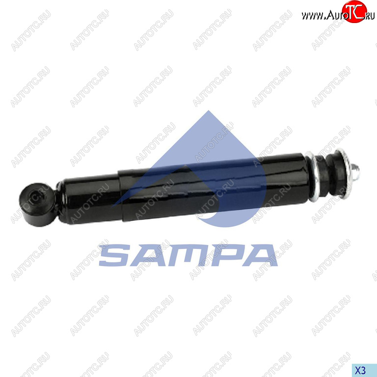 4 199 р. Амортизатор DAF CF85,95XF,XF95,105 передний (387637 16x69 20x50 IO) SAMPA SAMPA 050.214-01  с доставкой в г. Пермь