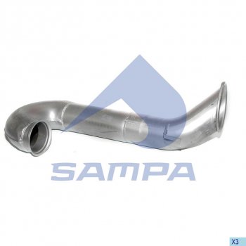 8 499 р. Труба выхлопная DAF 95XF задняя часть SAMPA SAMPA 050.438  с доставкой в г. Пермь. Увеличить фотографию 1