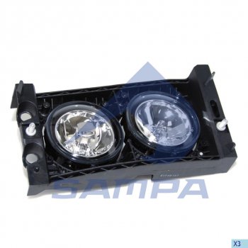 3 689 р. Фара противотуманная DAF XF95,CF65,CF75,CF85,LF45,LF55 правая SAMPA SAMPA 051.087  с доставкой в г. Пермь. Увеличить фотографию 1