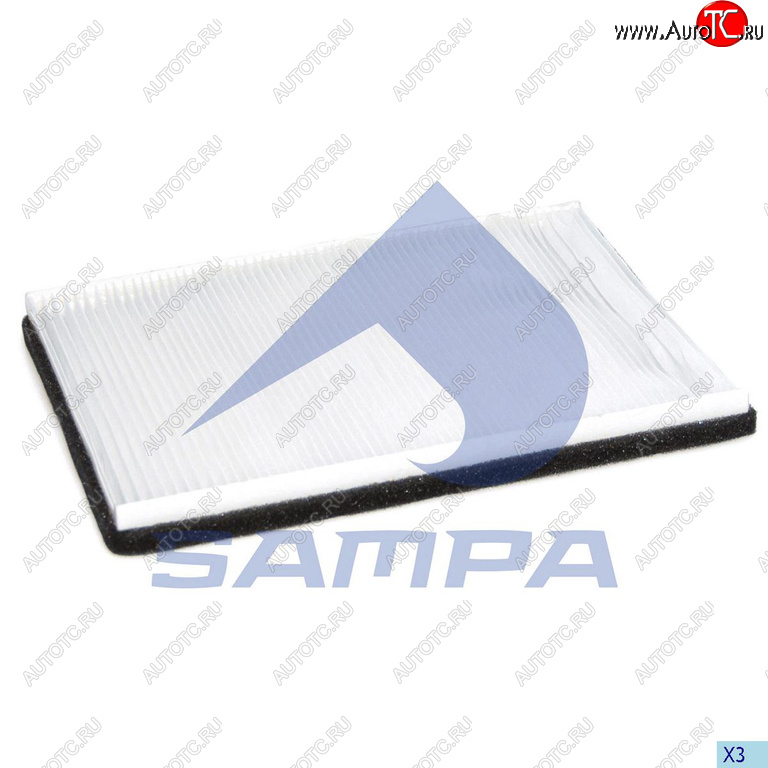 589 р. Фильтр воздушный салона DAF 95,95XF (312х225х25мм) SAMPA SAMPA 051.173-01  с доставкой в г. Пермь