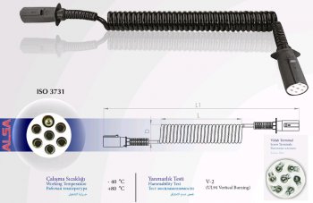3 599 р. Кабель электрический прицепа S-type 6+1-полюсный L=4500мм пластиковые штекеры ALSA ALSA 05rf0103s45  с доставкой в г. Пермь. Увеличить фотографию 2