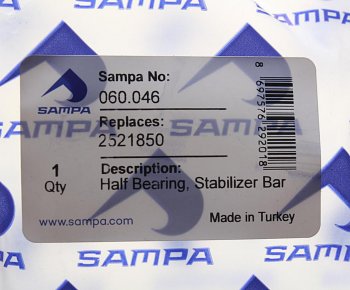 549 р. Втулка стабилизатора IVECO заднего (половинка) SAMPA SAMPA 060.046  с доставкой в г. Пермь. Увеличить фотографию 3