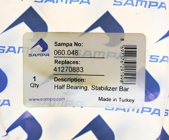539 р. Втулка стабилизатора IVECO Trakker,Stralis заднего (центр) полувкладыш SAMPA SAMPA 060.048  с доставкой в г. Пермь. Увеличить фотографию 3