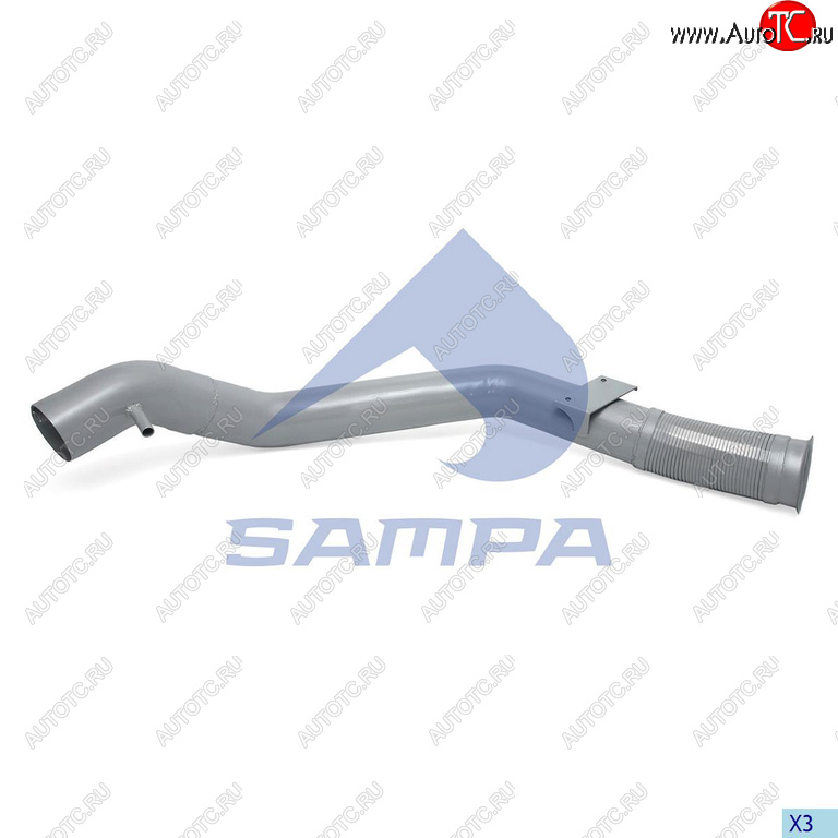 10 649 р. Труба приемная глушителя IVECO Stralis с гофрой SAMPA SAMPA 060.409  с доставкой в г. Пермь