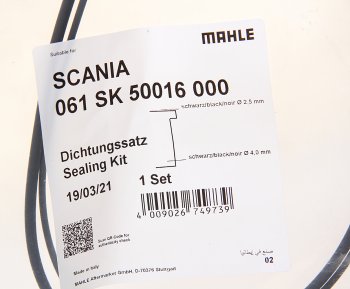 1 379 р. Кольцо уплотнительное SCANIA P,G,R,T series дв.DC11,DC12 гильзы цилиндра комплект MAHLE MAHLE 061sk50016000  с доставкой в г. Пермь. Увеличить фотографию 2